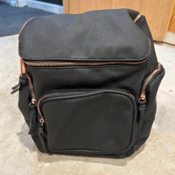 Violet Ray Handbags - Violet Ray Black Backpack purse